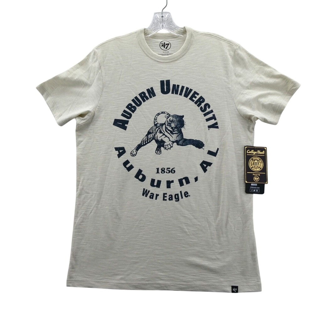 '47 Brand‎ Shirt Mens Medium Auburn University Tigers Cream Slub College Vault